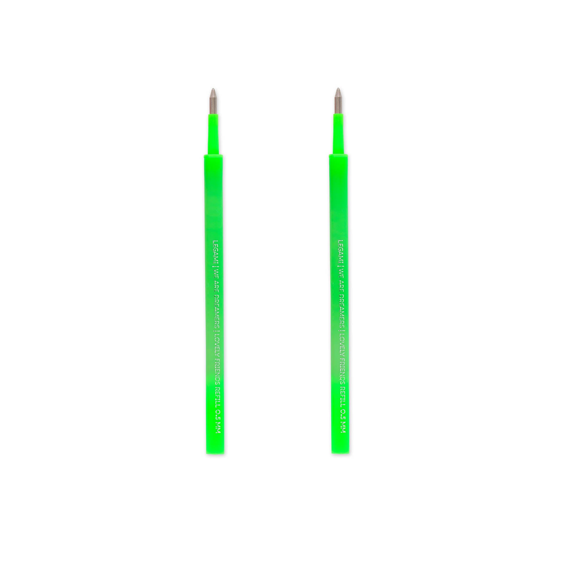 Legami Set Di Due Ricariche Per Penna Gel Lovely Friends - Verde Neon