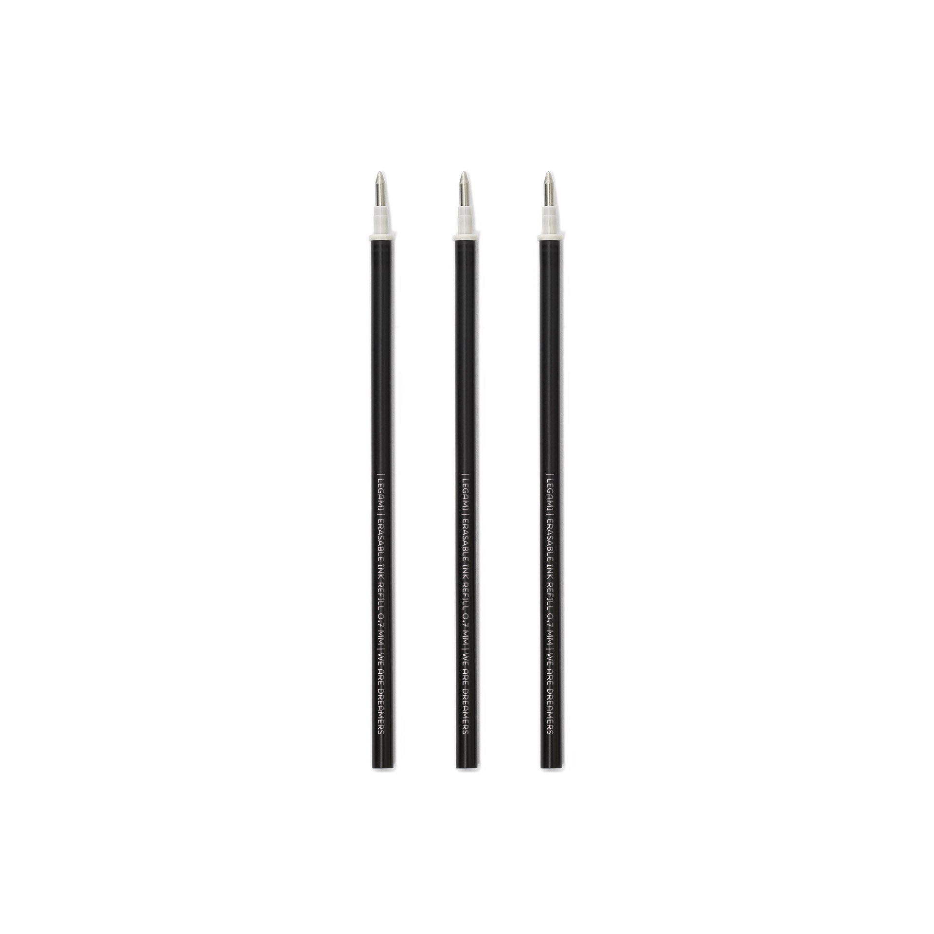 Legami Set Di Tre Ricariche Per Penna Gel Cancellabile - Nero