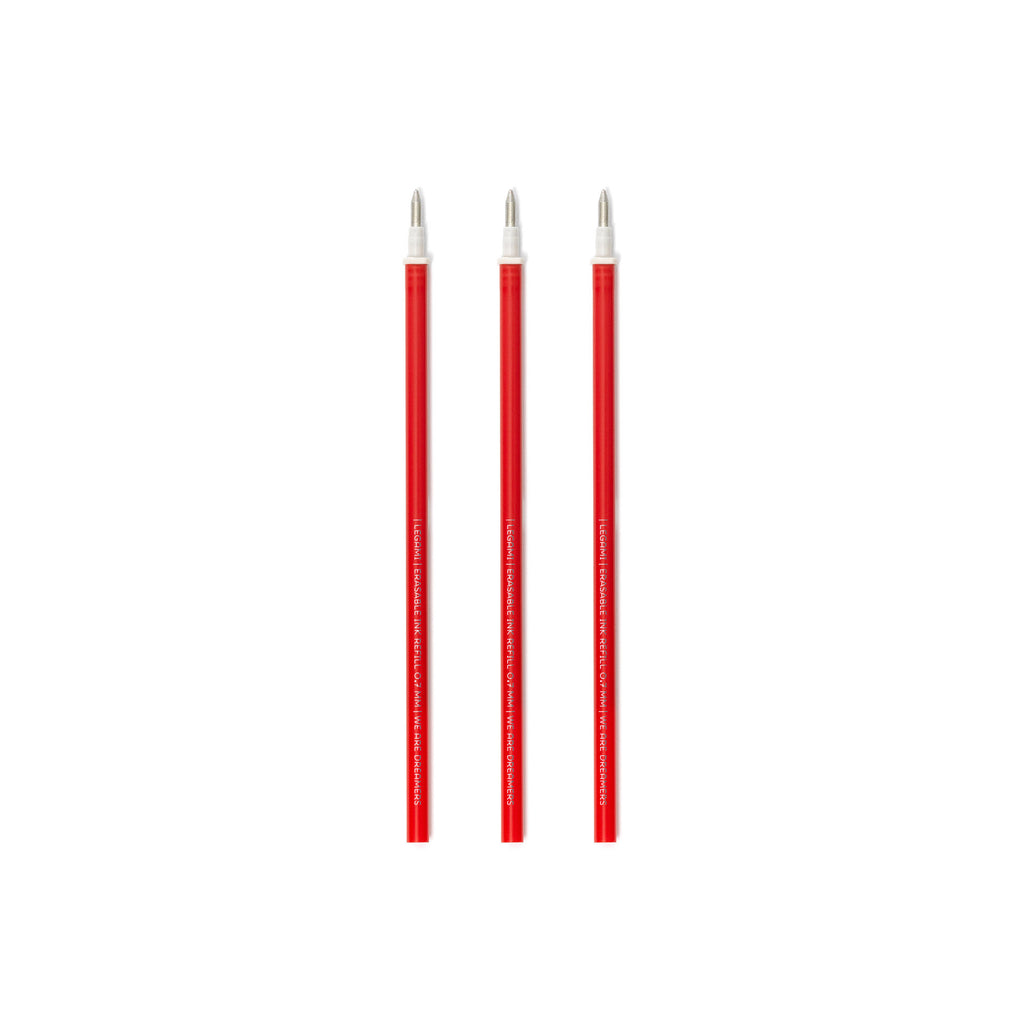 Legami Set Di Tre Ricariche Per Penna Gel Cancellabile - Rosso