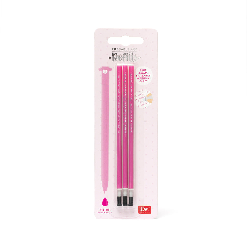 Legami Set Di Tre Ricariche Per Penna Gel Cancellabile - Rosa