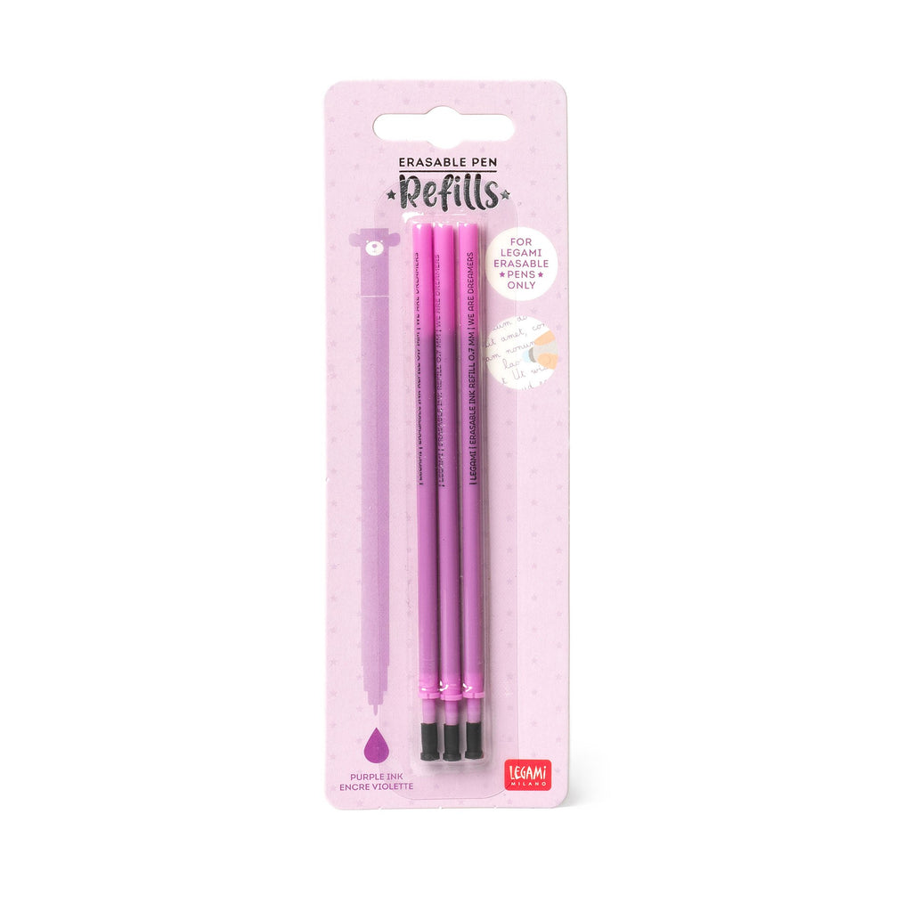 Legami Set Di Tre Ricariche Per Penna Gel Cancellabile - Viola