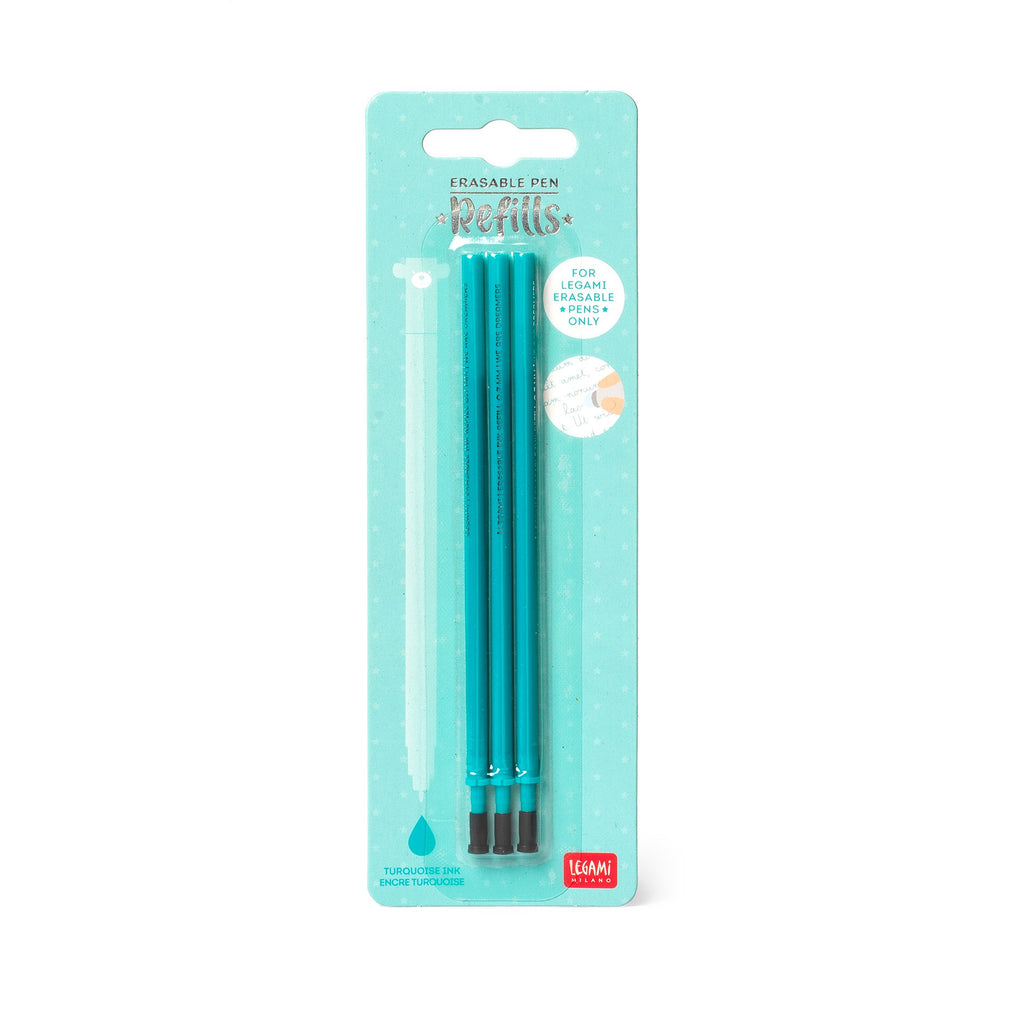 Legami Set Di Tre Ricariche Per Penna Gel Cancellabile - Turchese