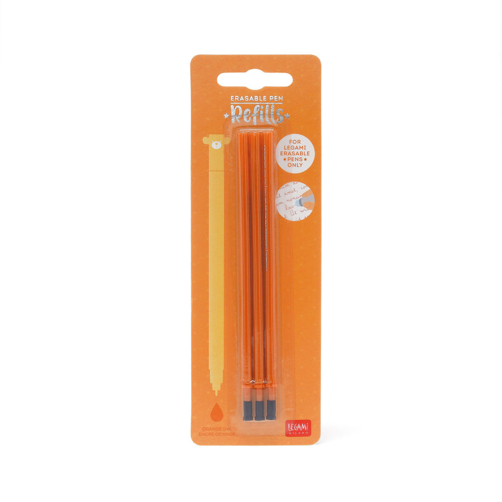 Legami Set Di Tre Ricariche Per Penna Gel Cancellabile - Arancione