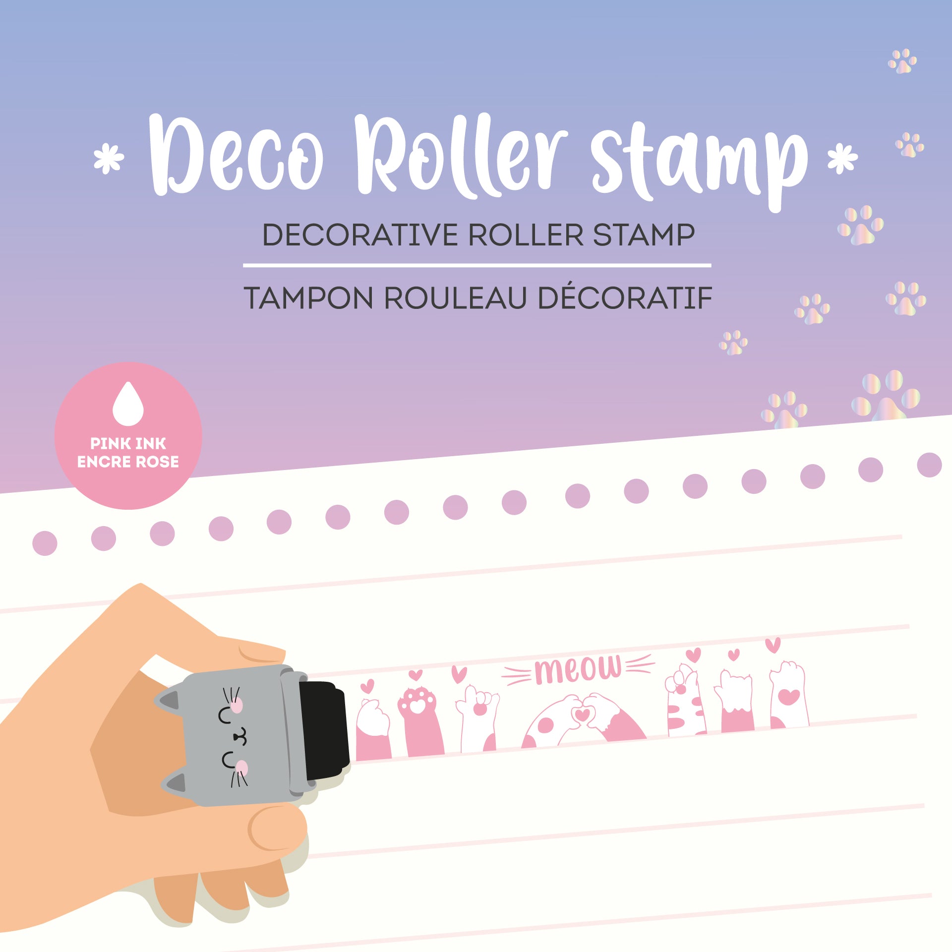 Legami Timbro Decorativo A Rullo - Meow Kitty