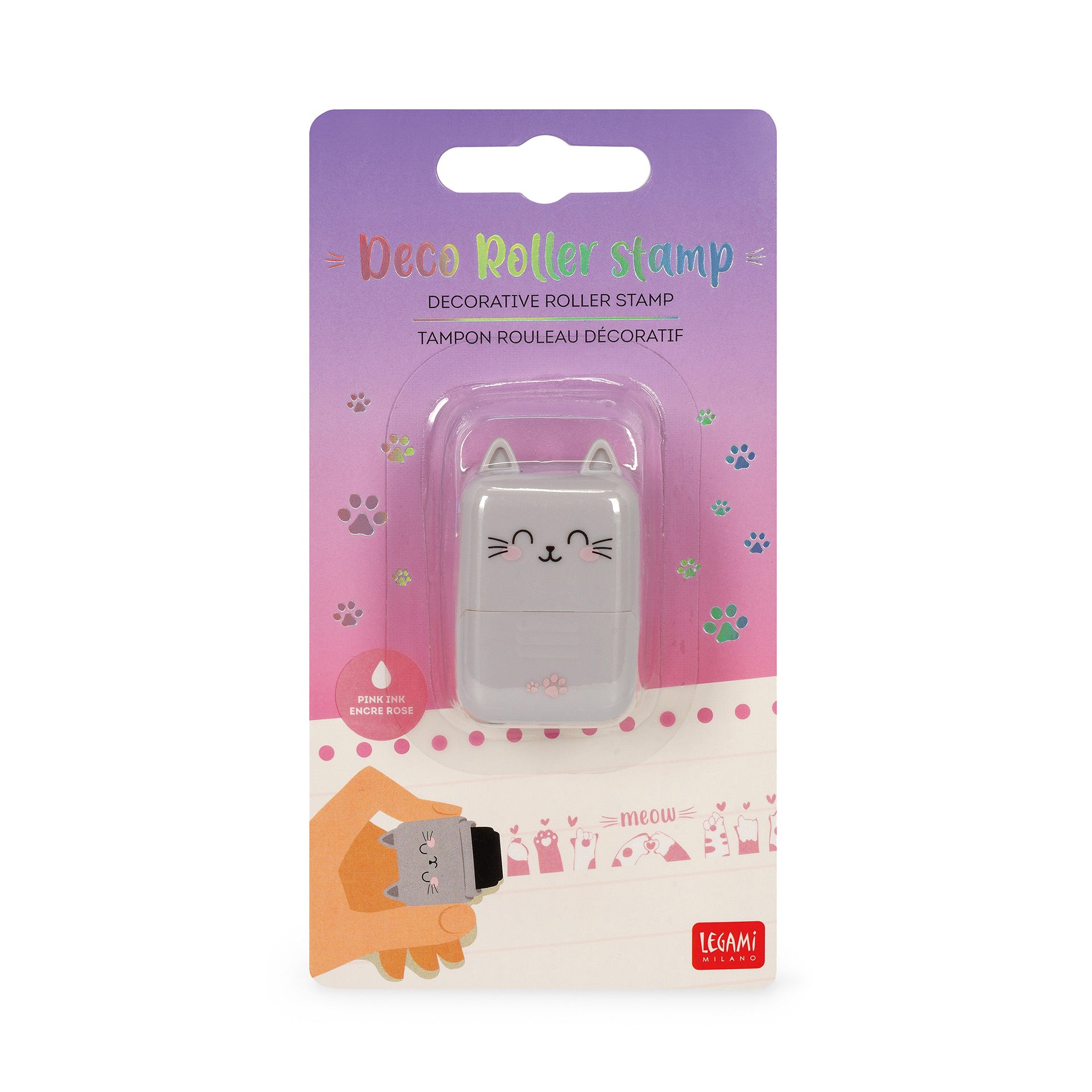 Legami Timbro Decorativo A Rullo - Meow Kitty