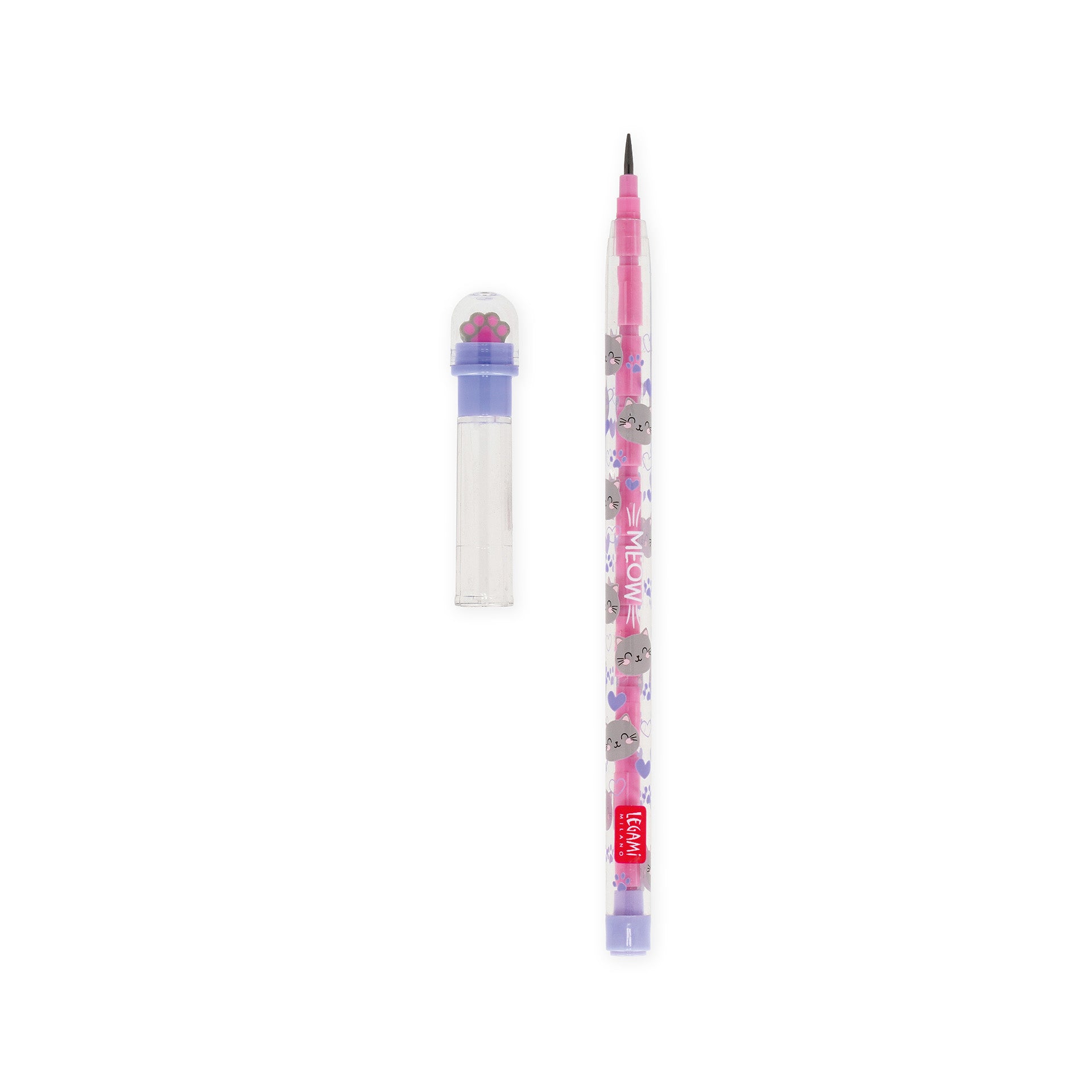 Legami Matita Impilabile Con Gomma - Kitty