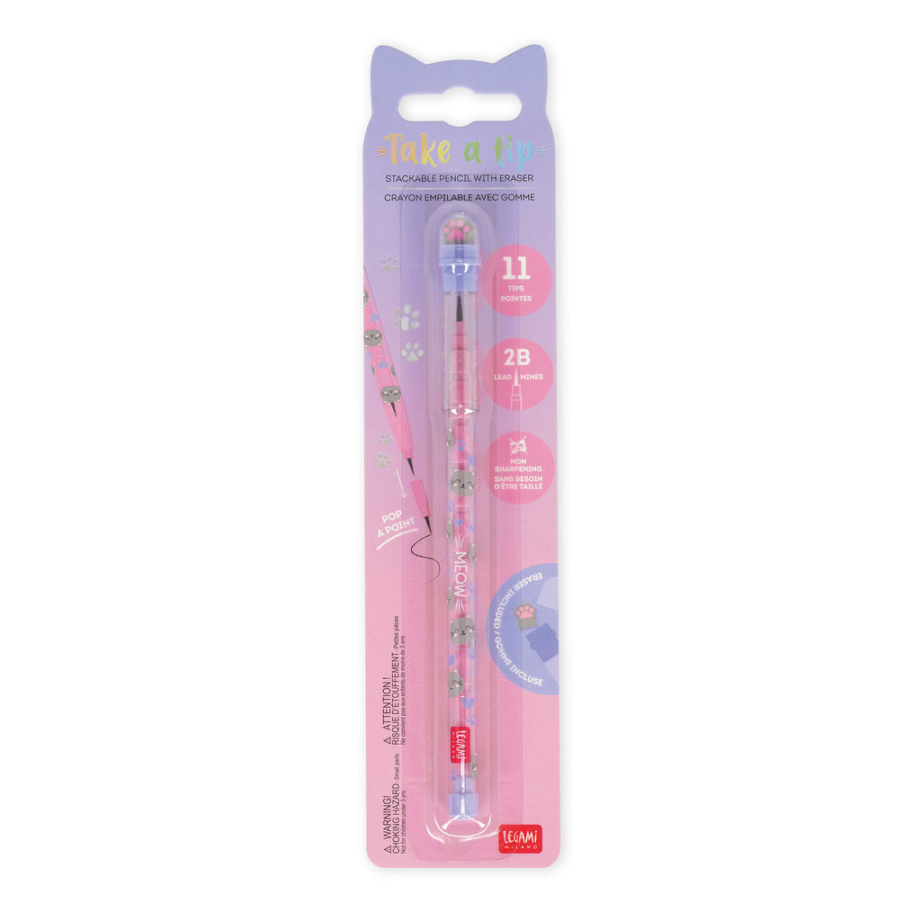 Legami Matita Impilabile Con Gomma - Kitty