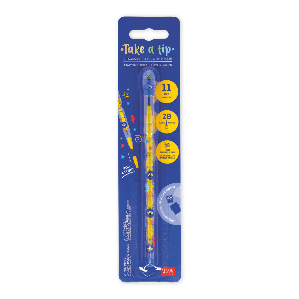 Legami Matita Impilabile Con Gomma - Monster