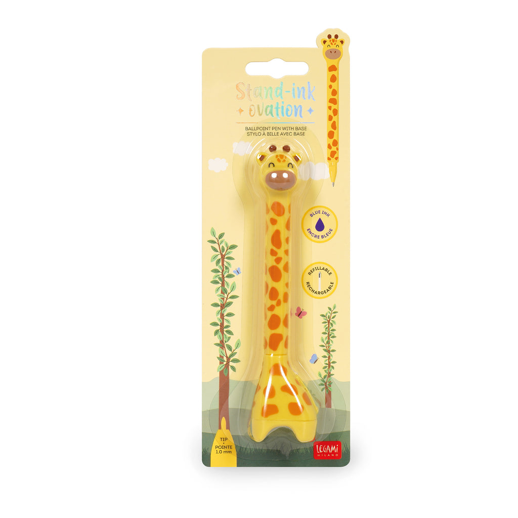 Legami Penna A Sfera Giraffa Con Base