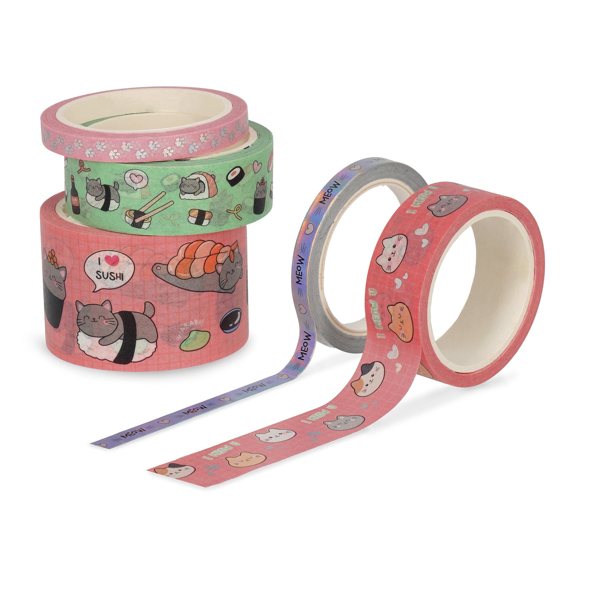 Legami Set Di 5 Nastri Adesivi Decorativi Di Carta - Kitty