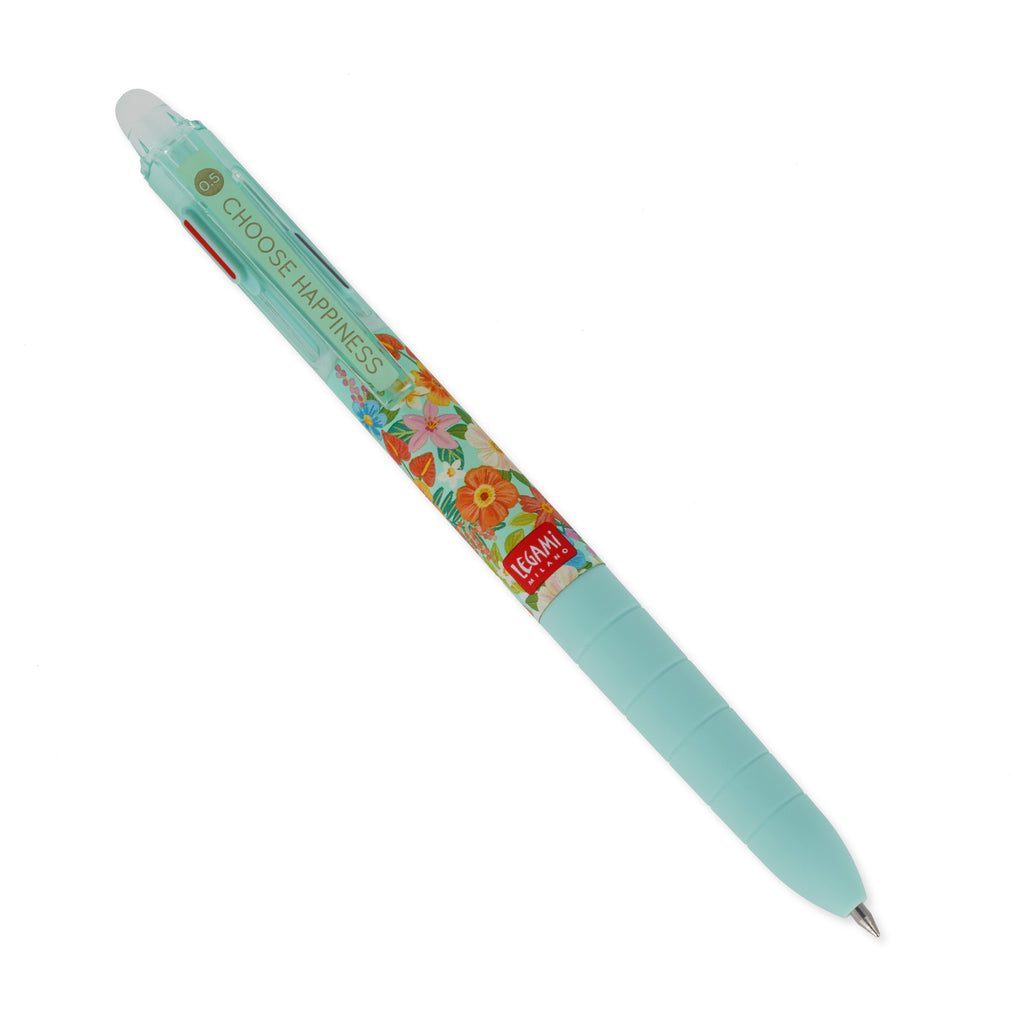 Legami Penna Gel Cancellabile Tre Colori - Flowers