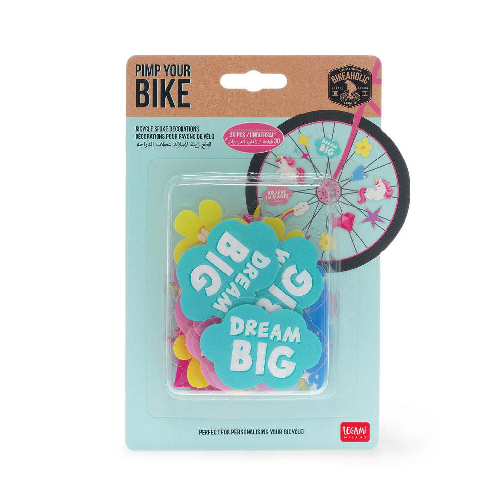 Legami Set Di 30 Decorazioni Per I Raggi Della Bicicletta - Unicorno - immagine 4
