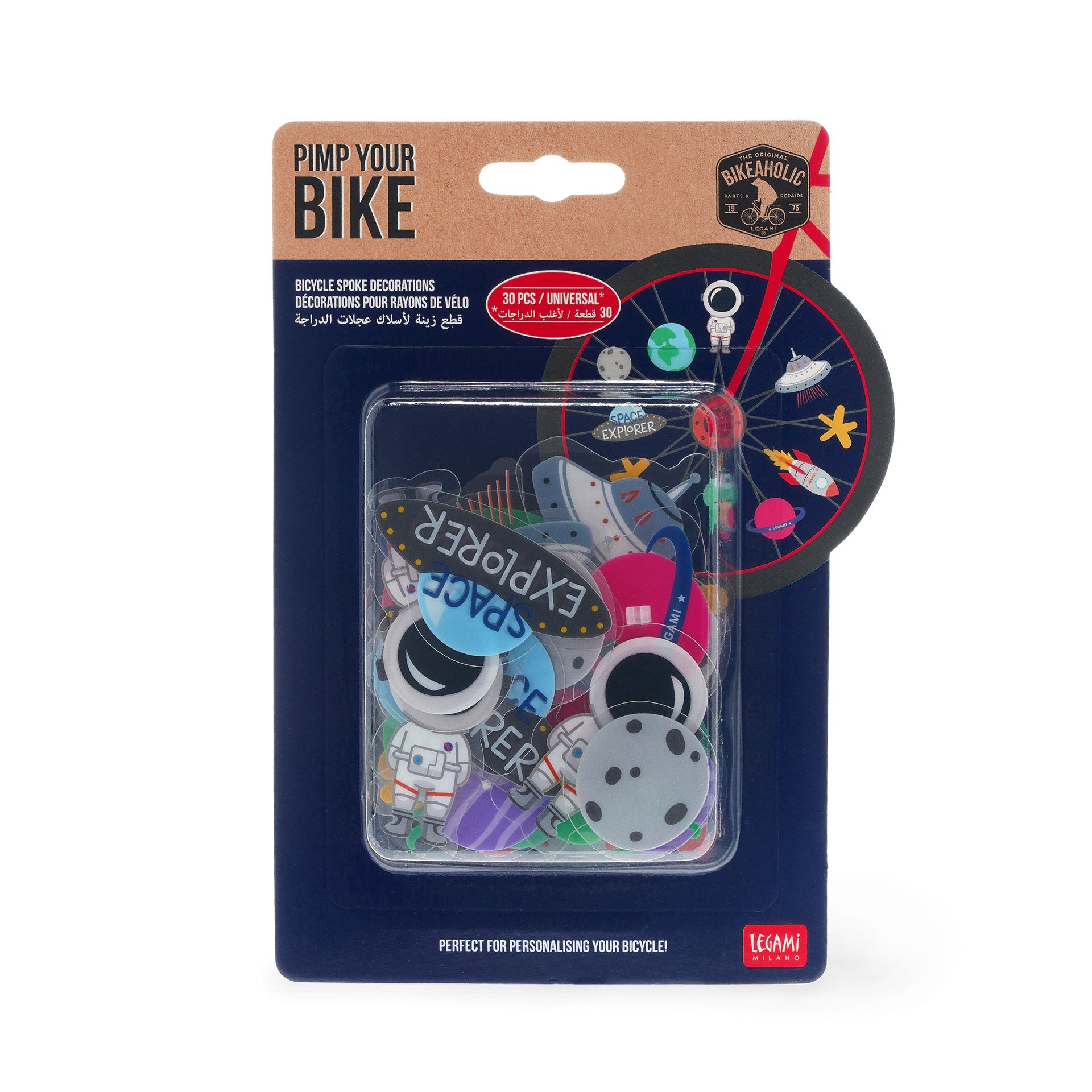 Legami Set Di 30 Decorazioni Per I Raggi Della Bicicletta - Spazio - immagine 4