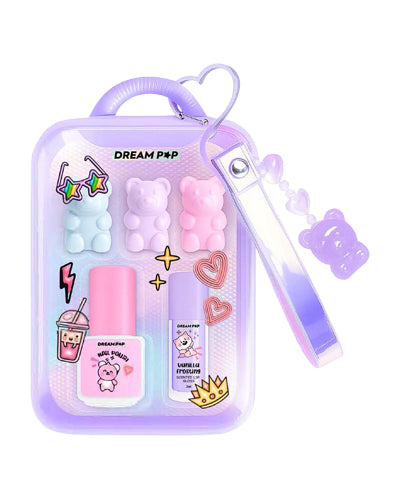NEW MAKE UP TRAVEL CASE CON CHARM VIOLA TRI- COASTAL DREAMPOP