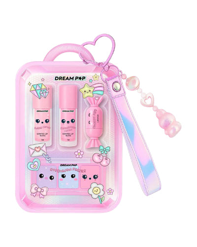 NEW MAKE UP TRAVEL CASE CON CHARM ROSA TRI- COASTAL DREAMPOP