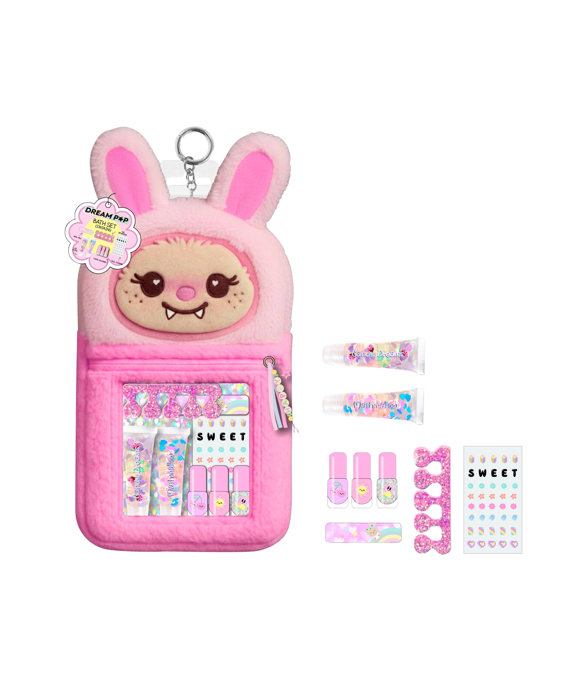 Tri-Coastal Set Beauty Peluche Coniglietto Con Portachiavi