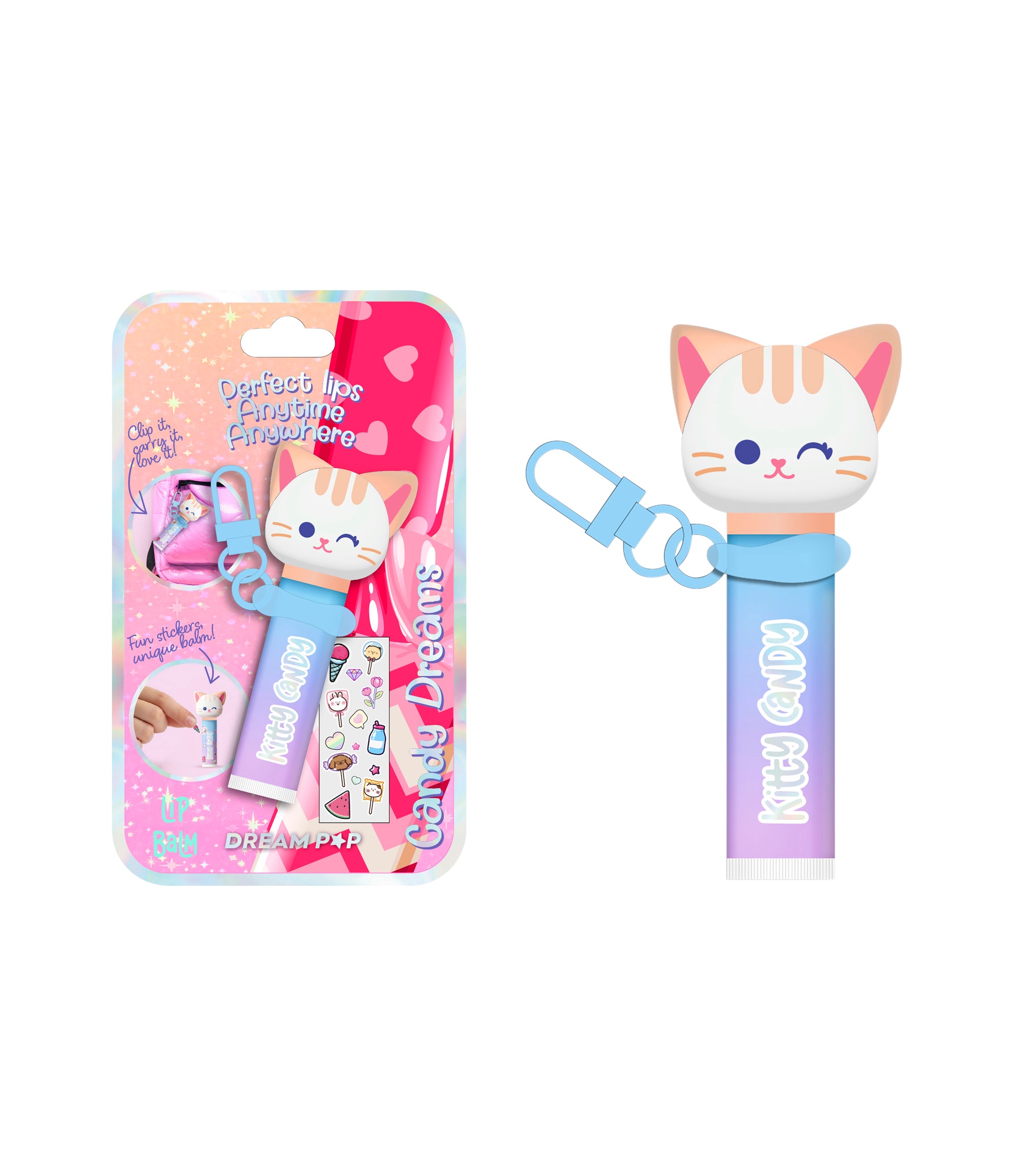 Tri-Coastal Balsamo Labbra Con Portachiavi Gatto Candy